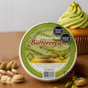 BUTTERCREAM CREMA VEGETAL PISTACHO CROCANTE LISTA PARA USAR 1 X 360GR
